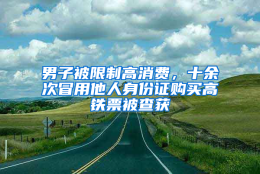 男子被限制高消费，十余次冒用他人身份证购买高铁票被查获