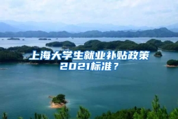 上海大学生就业补贴政策2021标准？