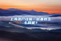 上海落户社保一倍基数怎么算呢？