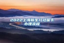 2022上海新生儿社保卡办理流程