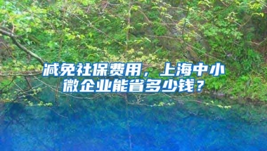 减免社保费用，上海中小微企业能省多少钱？