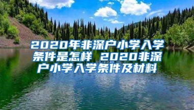 2020年非深户小学入学条件是怎样 2020非深户小学入学条件及材料