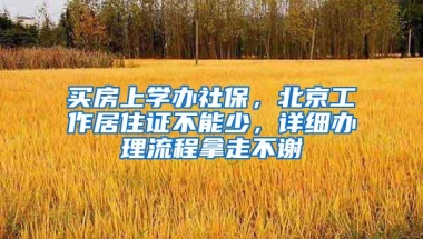 买房上学办社保，北京工作居住证不能少，详细办理流程拿走不谢