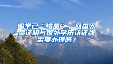 留学已“懵圈”，回国人员证明与国外学历认证都需要办理吗？