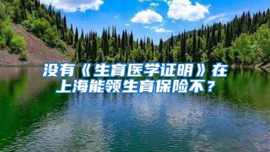 没有《生育医学证明》在上海能领生育保险不？