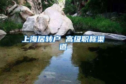 上海居转户 高级职称渠道