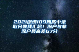 2021深圳109所高中录取分数线汇总！深户与非深户最高差67分