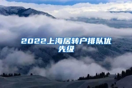 2022上海居转户排队优先级