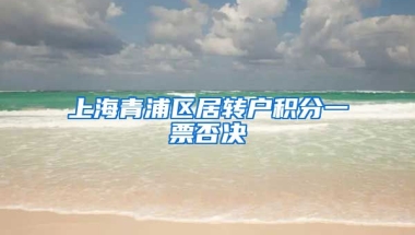 上海青浦区居转户积分一票否决