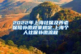 2022年上海社保及养老保险补缴政策规定,上海个人社保补缴流程