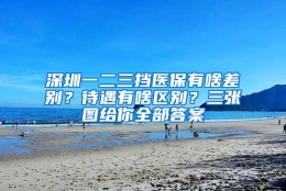 深圳一二三挡医保有啥差别？待遇有啥区别？三张图给你全部答案