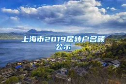 上海市2019居转户名额公示