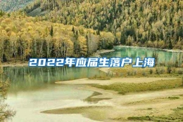 2022年应届生落户上海