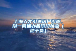 上海人才引进落户流程，附一网通办各阶段状态（纯干货）