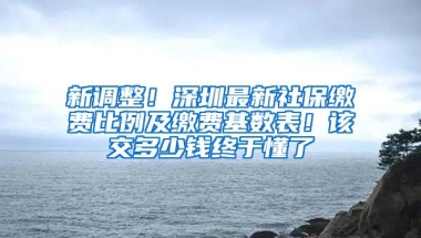 新调整！深圳最新社保缴费比例及缴费基数表！该交多少钱终于懂了