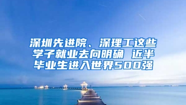 深圳先进院、深理工这些学子就业去向明确 近半毕业生进入世界500强