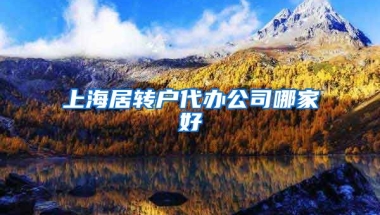 上海居转户代办公司哪家好