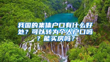 我国的集体户口有什么好处？可以转为个人户口吗？能买房吗？