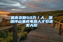 最高资助50万／人，深圳坪山集成电路人才引进发大招