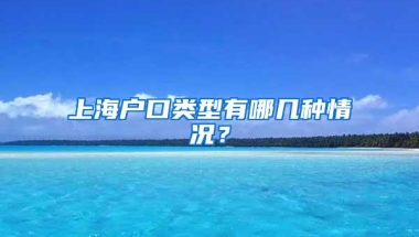 上海户口类型有哪几种情况？