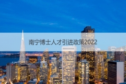 南宁博士人才引进政策2022 南宁人才补贴申报程序