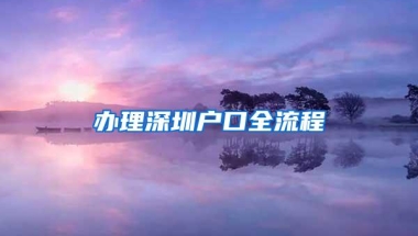 办理深圳户口全流程