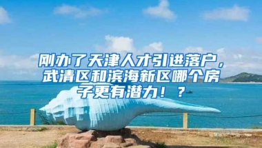 刚办了天津人才引进落户，武清区和滨海新区哪个房子更有潜力！？