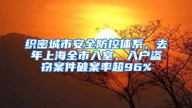 织密城市安全防控体系，去年上海全市入室、入户盗窃案件破案率超96%