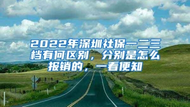 2022年深圳社保一二三档有何区别，分别是怎么报销的，一看便知