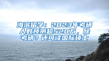 海滨留学：2023年考研人数预测超520万，除考研？还可读国际硕士