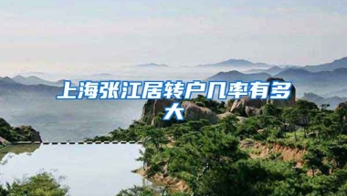 上海张江居转户几率有多大