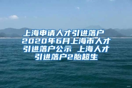 上海申请人才引进落户 2020年6月上海市人才引进落户公示 上海人才引进落户2胎超生