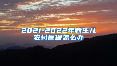 2021-2022年新生儿农村医保怎么办