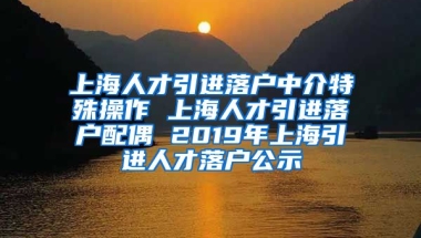 上海人才引进落户中介特殊操作 上海人才引进落户配偶 2019年上海引进人才落户公示