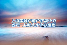 上海居转户落户正规中介公司 上海人才中心通道