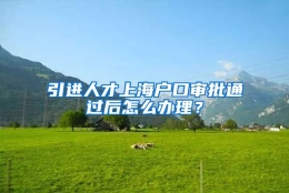 引进人才上海户口审批通过后怎么办理？