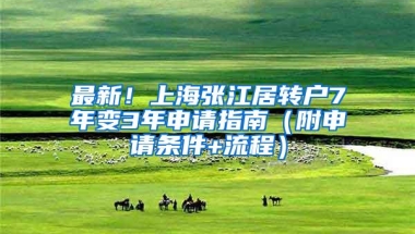 最新！上海张江居转户7年变3年申请指南（附申请条件+流程）