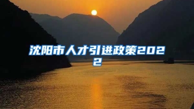 沈阳市人才引进政策2022