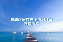 黄浦区居转户上海居住证办理流程