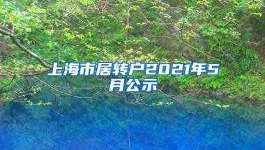 上海市居转户2021年5月公示