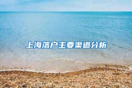 上海落户主要渠道分析