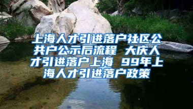 上海人才引进落户社区公共户公示后流程 大庆人才引进落户上海 99年上海人才引进落户政策