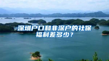 深圳户口和非深户的社保福利差多少？