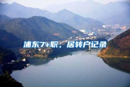 浦东7+职，居转户记录