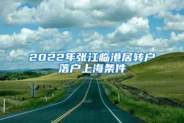 2022年张江临港居转户落户上海条件