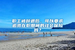 职工被辞退后，可以要求追缴在职期间的社会保险吗？