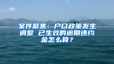 案件聚焦：户口政策发生调整 已生效的逾期违约金怎么算？