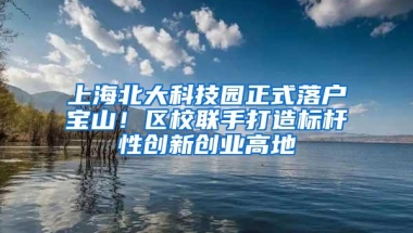 上海北大科技园正式落户宝山！区校联手打造标杆性创新创业高地