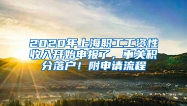 2020年上海职工工资性收入开始申报了，事关积分落户！附申请流程