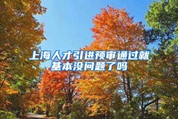 上海人才引进预审通过就基本没问题了吗